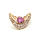 Pink Sapphire Diamond Ring