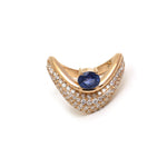 Diamond Blue Sapphire Ring