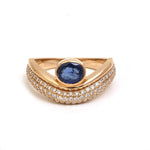 Blue Sapphire Diamond Ring