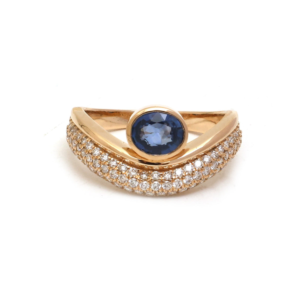 Blue Sapphire Diamond Ring