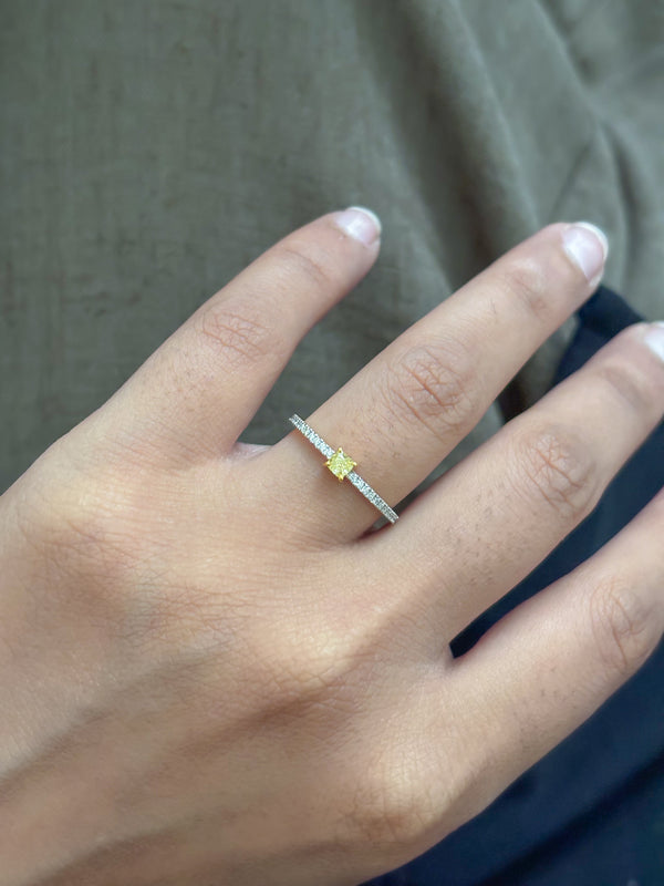 Yellow Diamond Diamond Ring