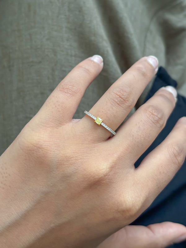 Yellow Diamond Diamond Ring