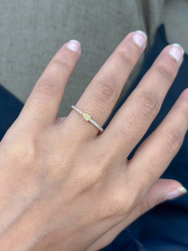 Yellow Diamond Diamond Ring