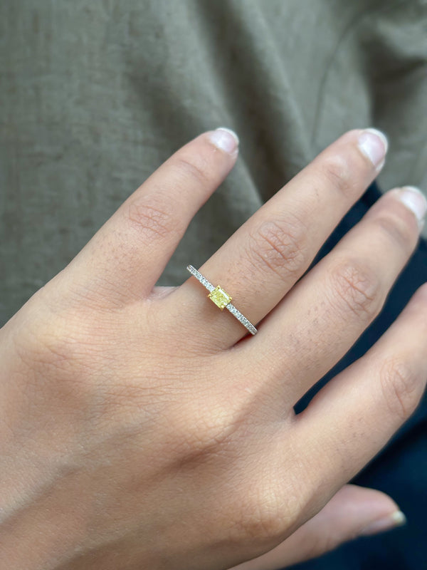 Yellow Diamond Diamond Ring