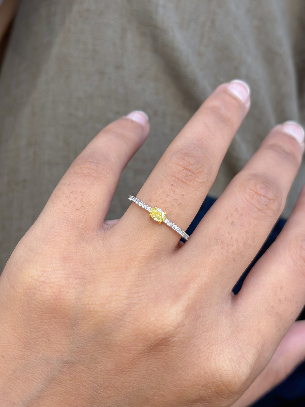 Yellow Diamond Diamond Ring