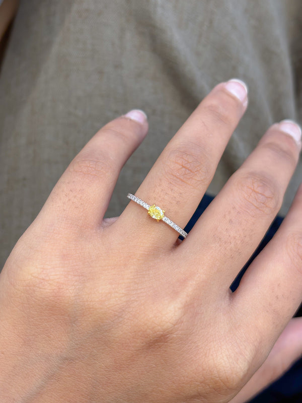 Yellow Diamond Diamond Ring