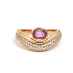 Pink Sapphire Diamond Ring