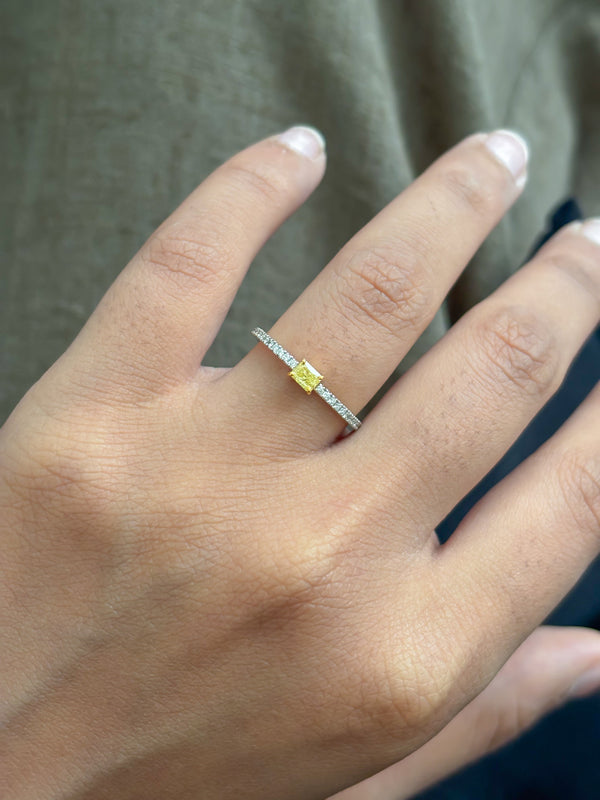 Yellow Diamond Diamond Ring