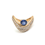 Diamond Blue Sapphire Ring