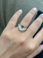 Blue Sapphire Diamond Ring