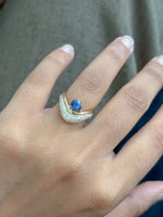 Blue Sapphire Diamond Ring