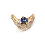 Blue Sapphire Diamond Ring