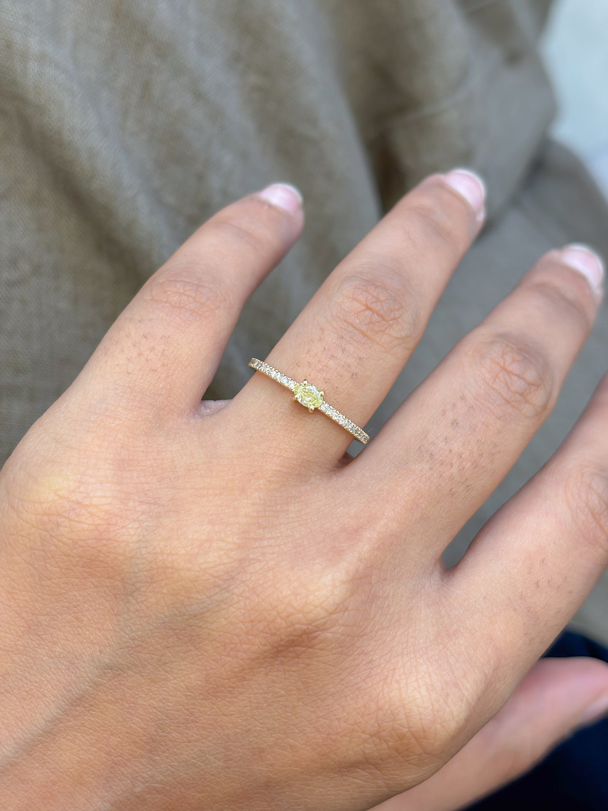 Yellow Diamond Diamond Ring
