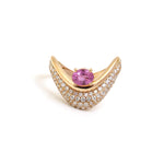 Pink Sapphire Diamond Ring