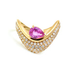 Pink Sapphire Diamond Ring