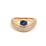 Blue Sapphire Diamond Ring