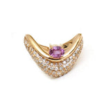 Pink Sapphire Diamond Ring