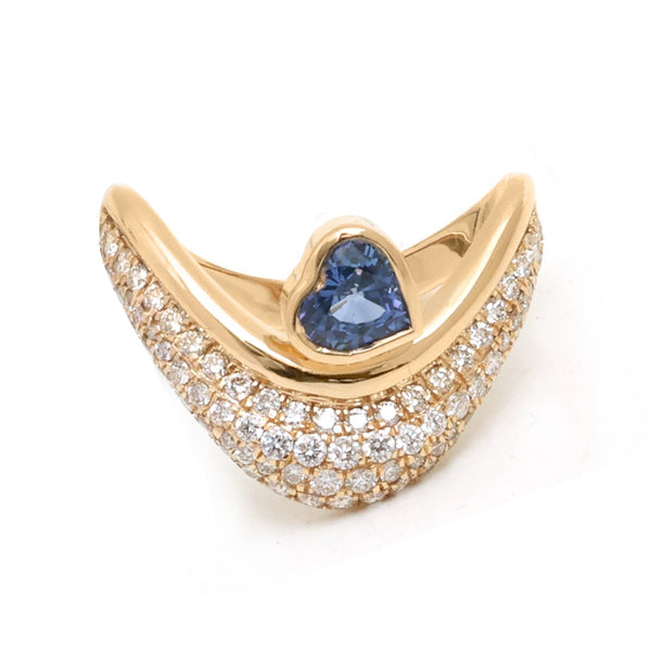 Diamond Blue Sapphire Ring