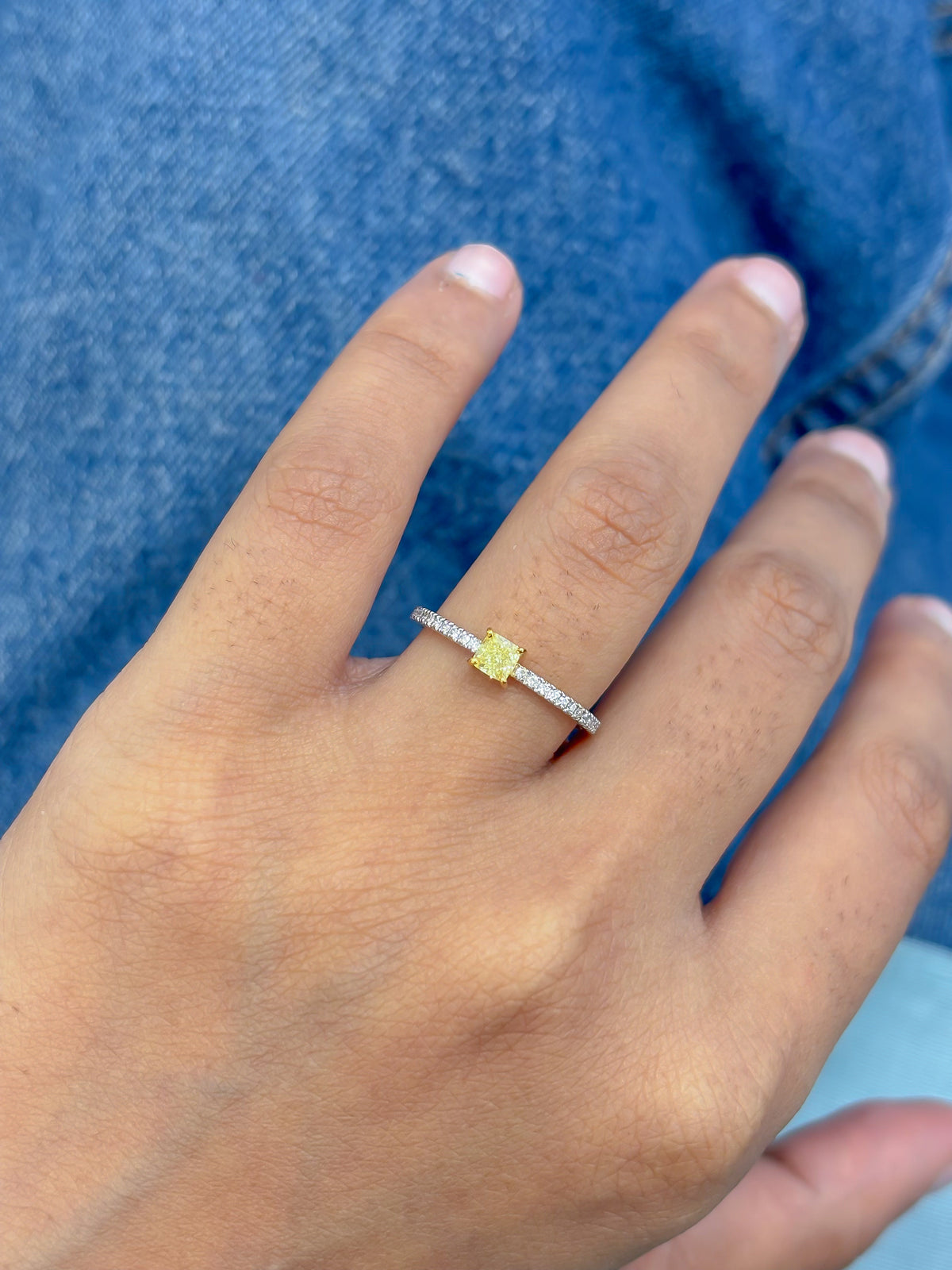 Yellow Diamond Diamond Ring
