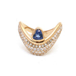 Diamond Blue Sapphire Ring