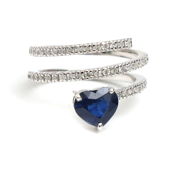 Blue Sapphire Diamond Ring