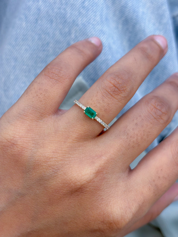 Emerald Diamond Ring