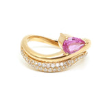 Pink Sapphire Diamond Ring