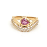 Pink Sapphire Diamond Ring
