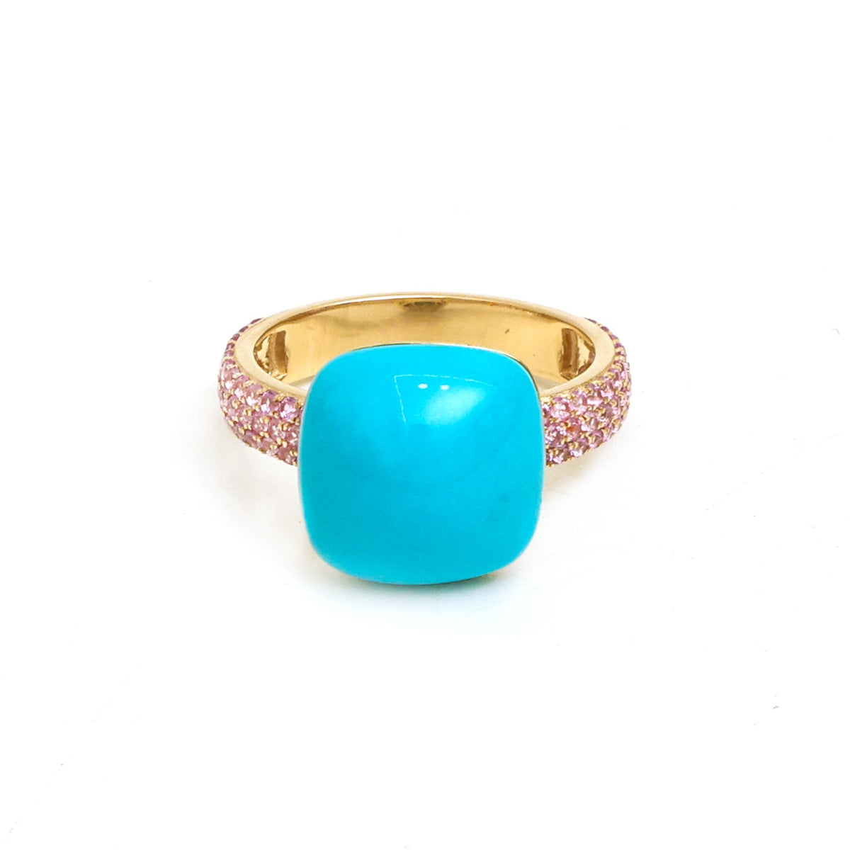 Turquoise Pink Sapphire Ring