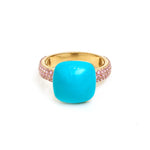 Turquoise Pink Sapphire Ring