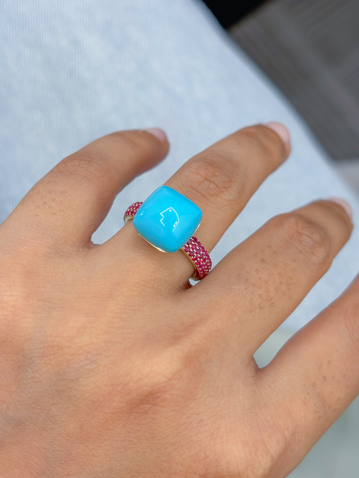 Turquoise Ruby Ring
