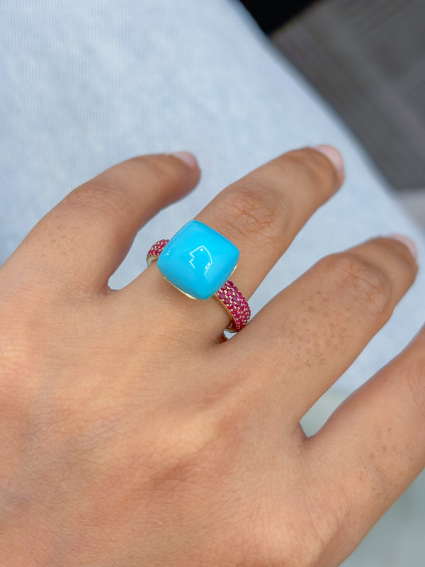 Turquoise Ruby Ring