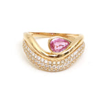 Pink Sapphire Diamond Ring