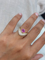 Diamond Pink Sapphire Ring