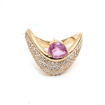 Diamond Pink Sapphire Ring