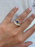 Blue Sapphire Diamond Ring