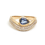 Blue Sapphire Diamond Ring