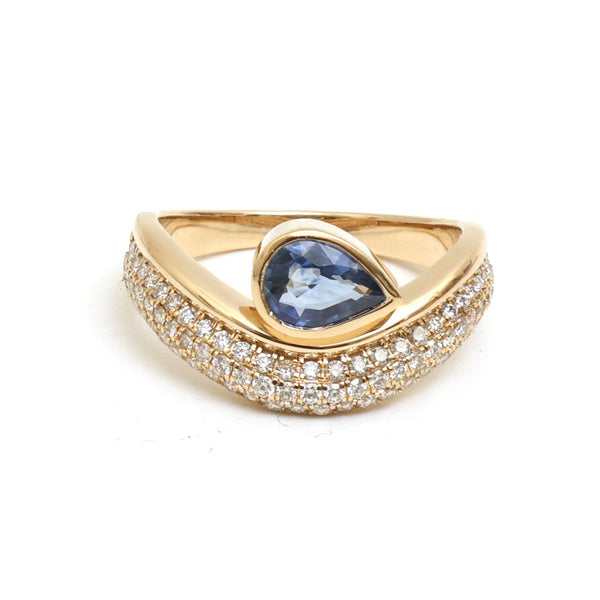 Blue Sapphire Diamond Ring