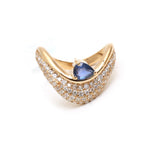 Diamond Blue Sapphire Ring