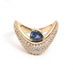 Blue Sapphire Diamond Ring