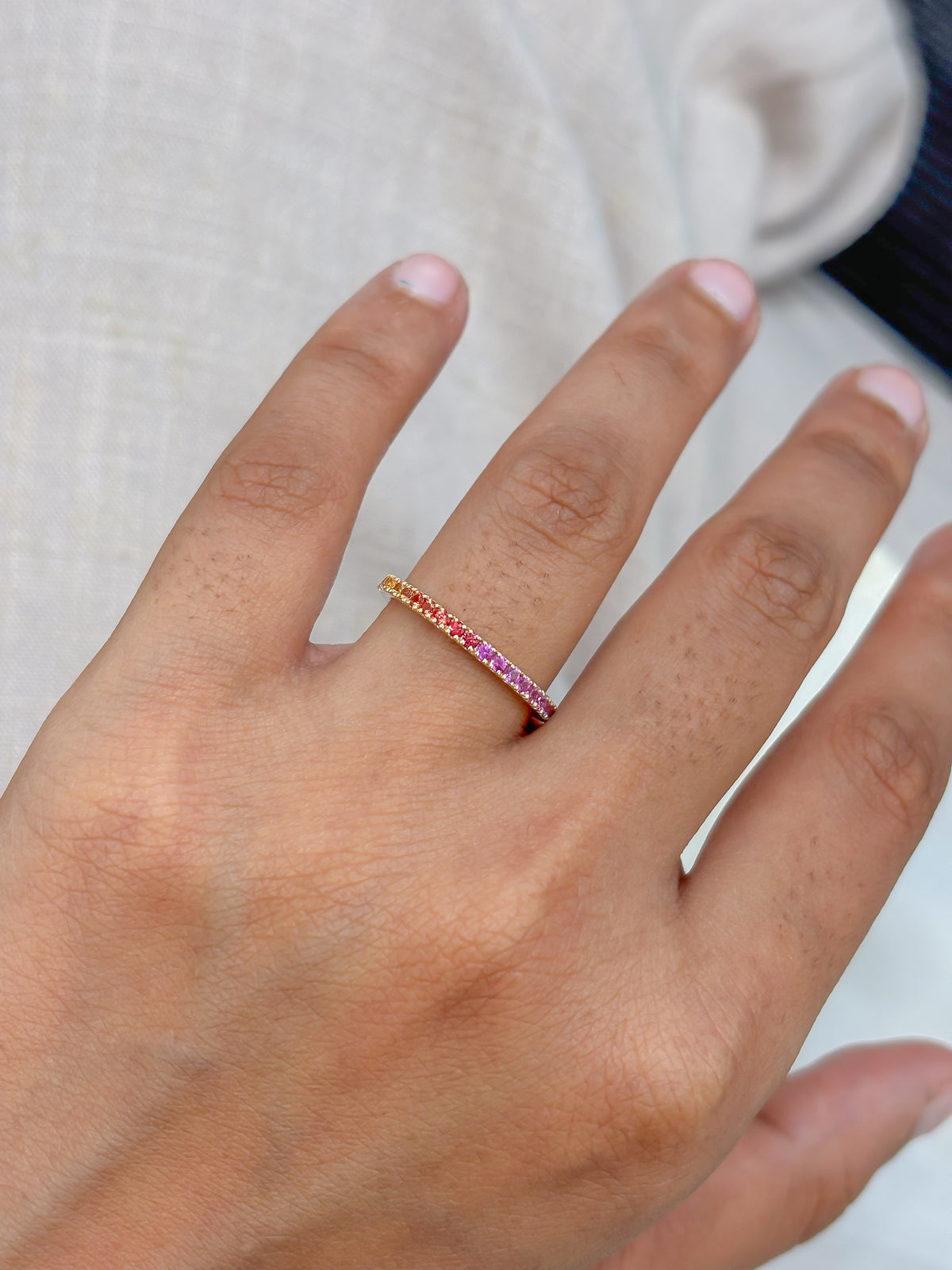 Rainbow Sapphire Ring