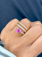 Pink Sapphire Diamond Ring