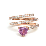 Pink Sapphire Diamond Ring
