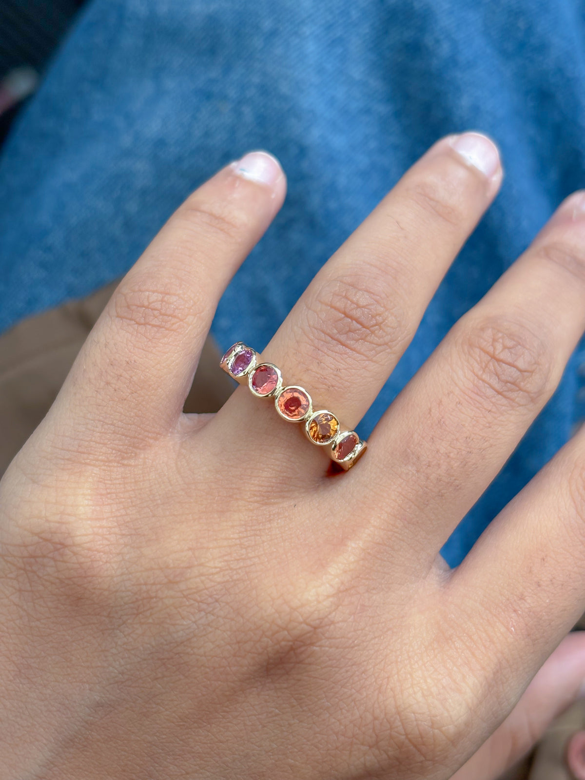 Rainbow Sapphire Ring