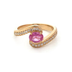 Pink Sapphire Diamond Ring