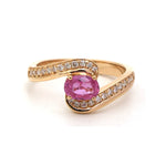 Pink Sapphire Diamond Ring
