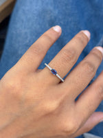 Blue Sapphire Diamond Ring