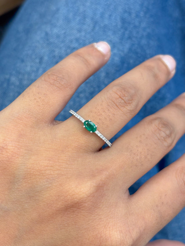 Emerald Diamond Ring