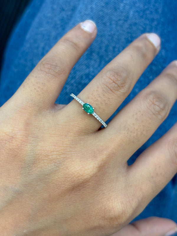 Emerald Diamond Ring