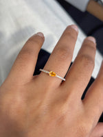 Yellow Sapphire Diamond Ring